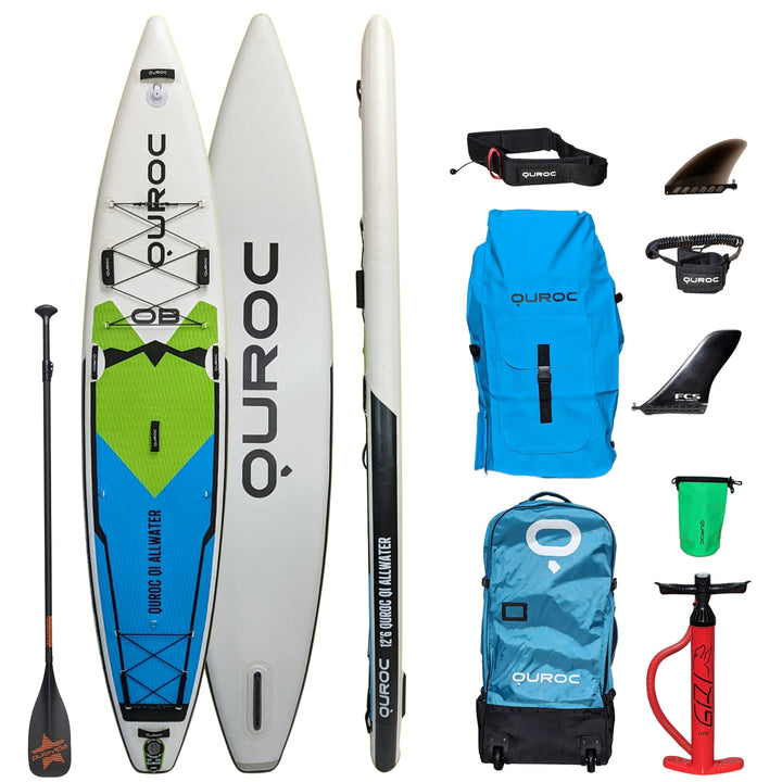 Quroc Qi AllWater 12' 6 Touring Inflatable Paddle Board Package