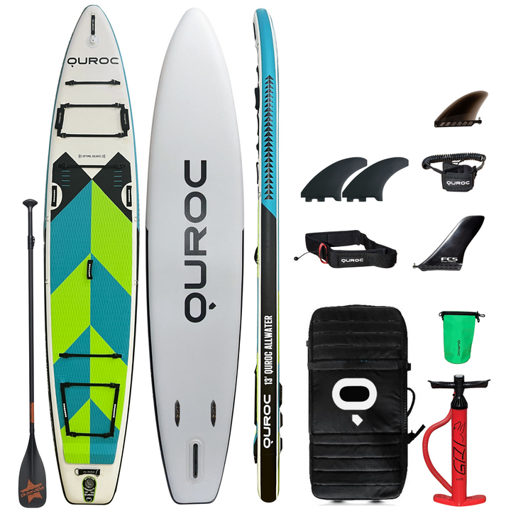 Quroc Qi AllWater 13' Touring Inflatable Paddle Board Package