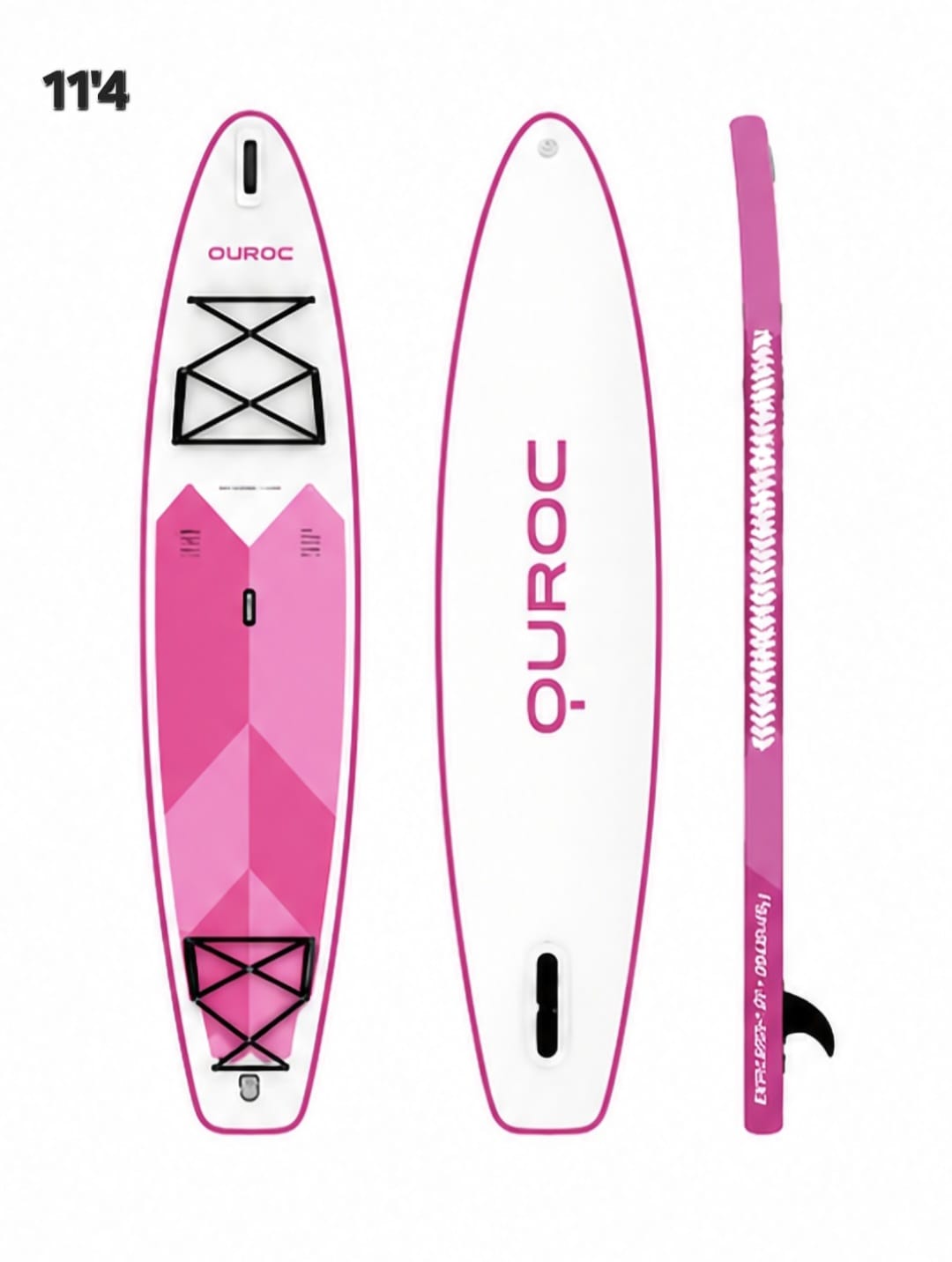 Limited Edition PINK Quroc Qi Crossover 11' 4 Inflatable Paddle Board Package
