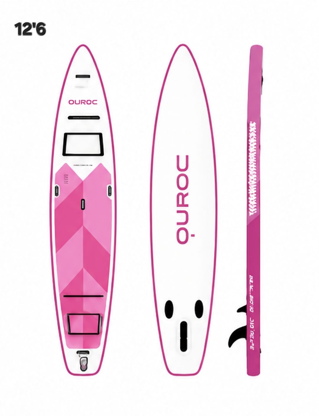 Limited Edition PINK Quroc Qi AllWater 12' 6 Touring Inflatable Paddle Board Package