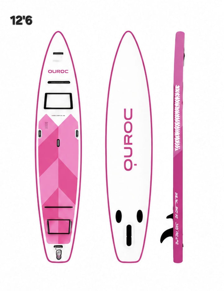 Limited Edition PINK Quroc Qi AllWater 12' 6 Touring Inflatable Paddle Board Package
