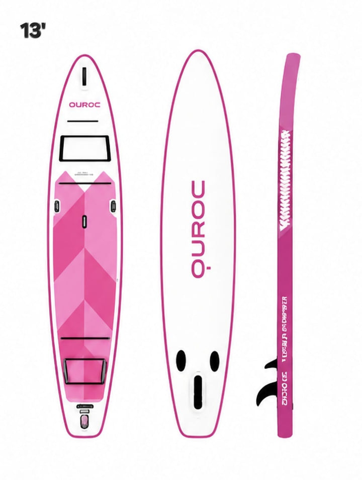 Limited Edition PINK Quroc Qi AllWater 13' Touring Inflatable Paddle Board Package