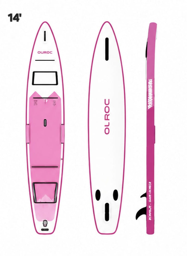 Limited Edition PINK Quroc Yukon 14' Touring Inflatable Paddle Board Package