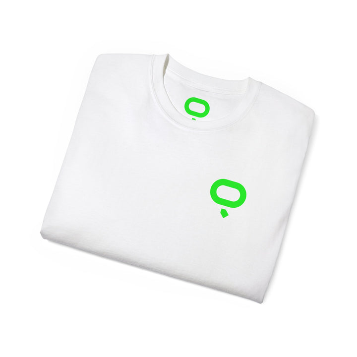 Quroc Engineered for Adventure Unisex T-Shirt with a Green Print