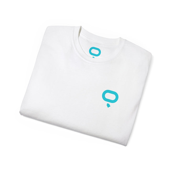 Quroc Engineered for Adventure Unisex T-Shirt with a blue Print