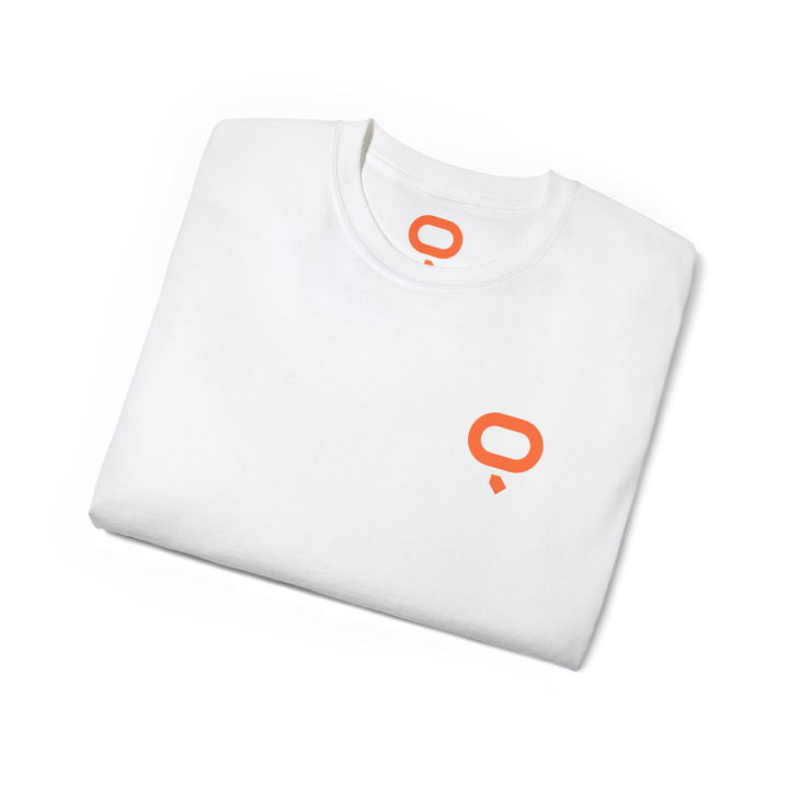 Quroc Engineered for Adventure Unisex T-Shirt with an Orange Print