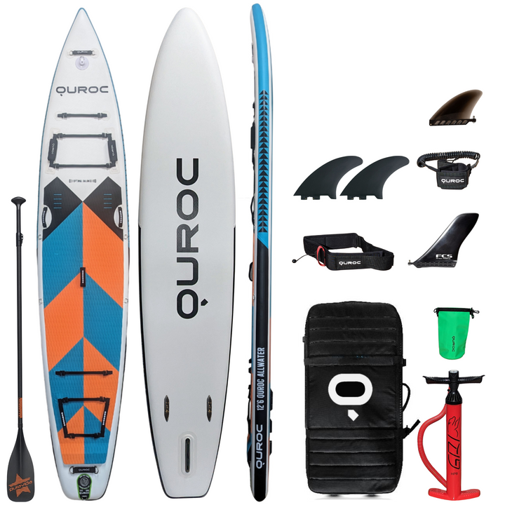 Quroc Qi AllWater 12' 6 Touring Inflatable Paddle Board Package