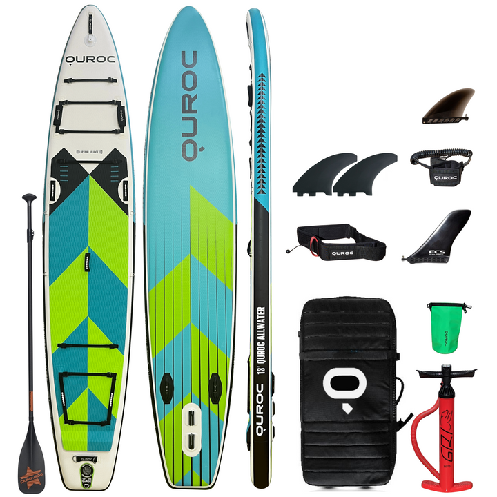 Quroc Qi AllWater 13' Touring Inflatable Paddle Board Package