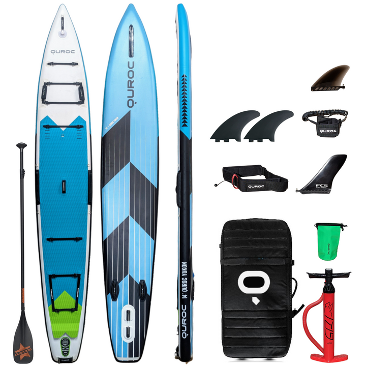 Quroc Yukon 14' Touring Inflatable Paddle Board Package